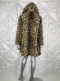 Vintage COAT 60s SAFARI Faux Fur Leopard Print
