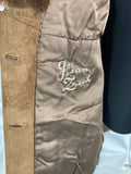 Vintage COAT Mink two tone Blonde Brown Checkered design S-M