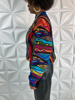 Vintage CUGGI Coogi Australia Sweater knit Biggie Smalls colorful