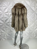 Vintage Fur COAT Fox Racoon S M L